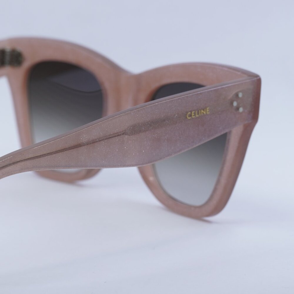 🕶️New Celine CL4004IN 74F Sunglasses Milky Pink Frame, Brown Lenses - Picture 6 of 11